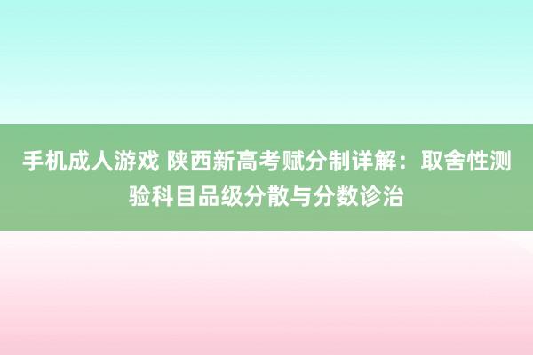 手机成人游戏 陕西新高考赋分制详解：取舍性测验科目品级分散与分数诊治