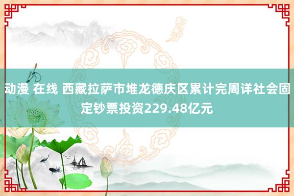 动漫 在线 西藏拉萨市堆龙德庆区累计完周详社会固定钞票投资229.48亿元
