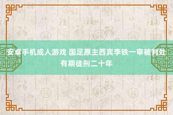 安卓手机成人游戏 国足原主西宾李铁一审被判处有期徒刑二十年