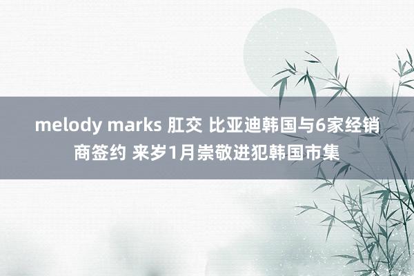 melody marks 肛交 比亚迪韩国与6家经销商签约 来岁1月崇敬进犯韩国市集