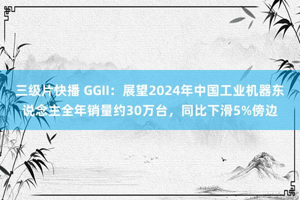 三级片快播 GGII：展望2024年中国工业机器东说念主全年销量约30万台，同比下滑5%傍边