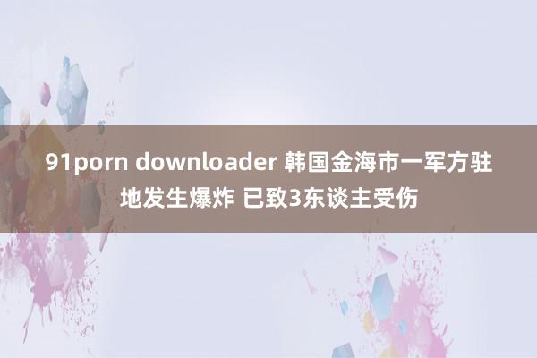 91porn downloader 韩国金海市一军方驻地发生爆炸 已致3东谈主受伤