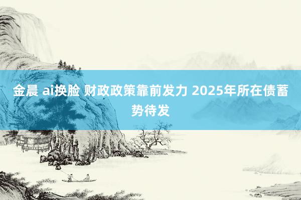 金晨 ai换脸 财政政策靠前发力 2025年所在债蓄势待发