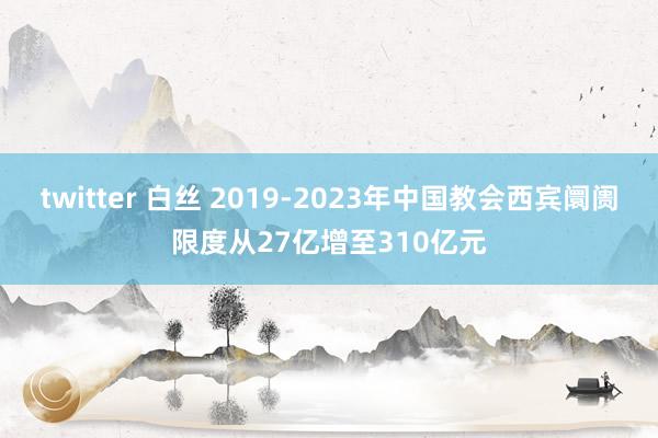 twitter 白丝 2019-2023年中国教会西宾阛阓限度从27亿增至310亿元
