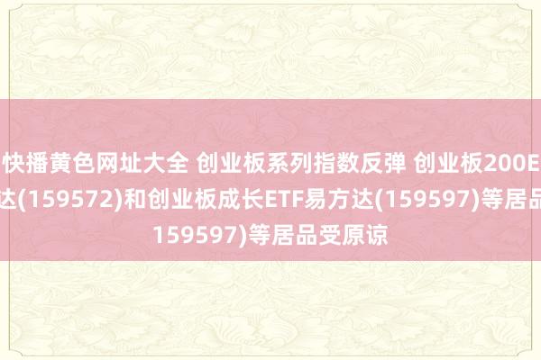 快播黄色网址大全 创业板系列指数反弹 创业板200ETF易方达(159572)和创业板成长ETF易方达(159597)等居品受原谅