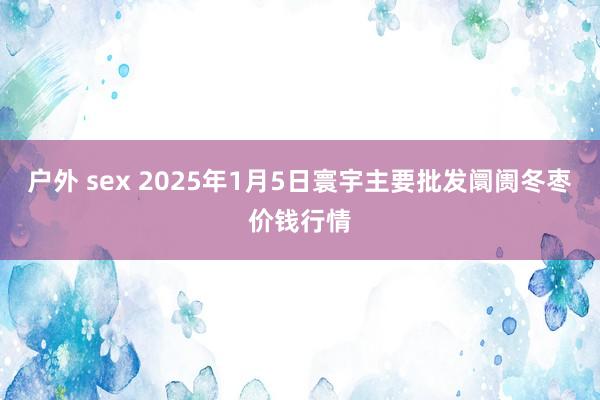 户外 sex 2025年1月5日寰宇主要批发阛阓冬枣价钱行情