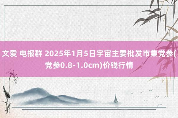 文爱 电报群 2025年1月5日宇宙主要批发市集党参(党参0.8-1.0cm)价钱行情