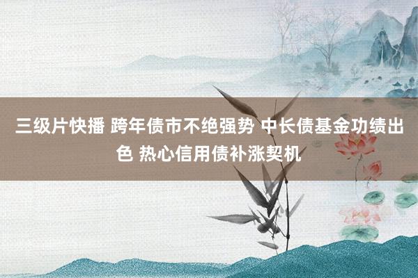 三级片快播 跨年债市不绝强势 中长债基金功绩出色 热心信用债补涨契机