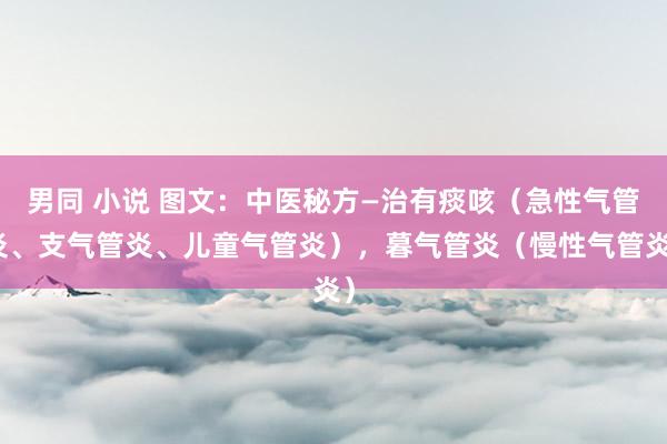 男同 小说 图文：中医秘方—治有痰咳（急性气管炎、支气管炎、儿童气管炎），暮气管炎（慢性气管炎）