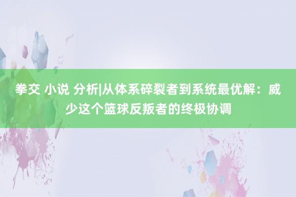 拳交 小说 分析|从体系碎裂者到系统最优解：威少这个篮球反叛者的终极协调