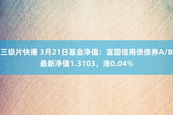 三级片快播 3月21日基金净值：富国信用债债券A/B最新净值1.3103，涨0.04%