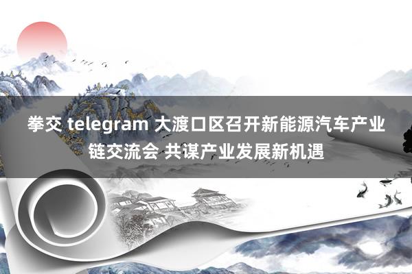 拳交 telegram 大渡口区召开新能源汽车产业链交流会 共谋产业发展新机遇