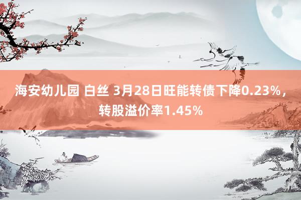 海安幼儿园 白丝 3月28日旺能转债下降0.23%，转股溢价率1.45%