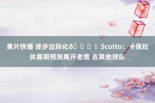黄片快播 逐步边际化👀！Scotto：卡佩拉休赛期预测离开老鹰 去其他球队