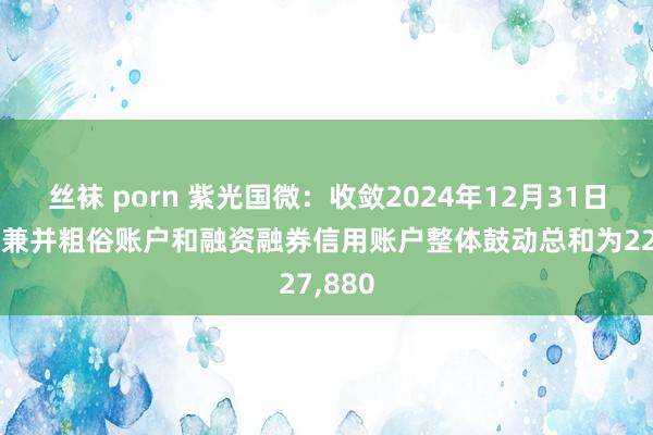 丝袜 porn 紫光国微：收敛2024年12月31日，公司兼并粗俗账户和融资融券信用账户整体鼓动总和为227，880