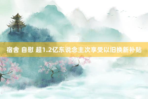 宿舍 自慰 超1.2亿东说念主次享受以旧换新补贴